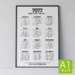 カレンダー a1 名前入れ 日付部分を好きな言葉を変えられる 希望の月から始められる 文字入れ 壁掛け 2022 2023