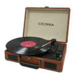 CICONIA チコニア クラシカルレコードプレーヤー ブラウン TE-1907BR レコード 再生 懐かしい オーディオ 蓄音機 プレーヤー(代引不可)【送料無料】
